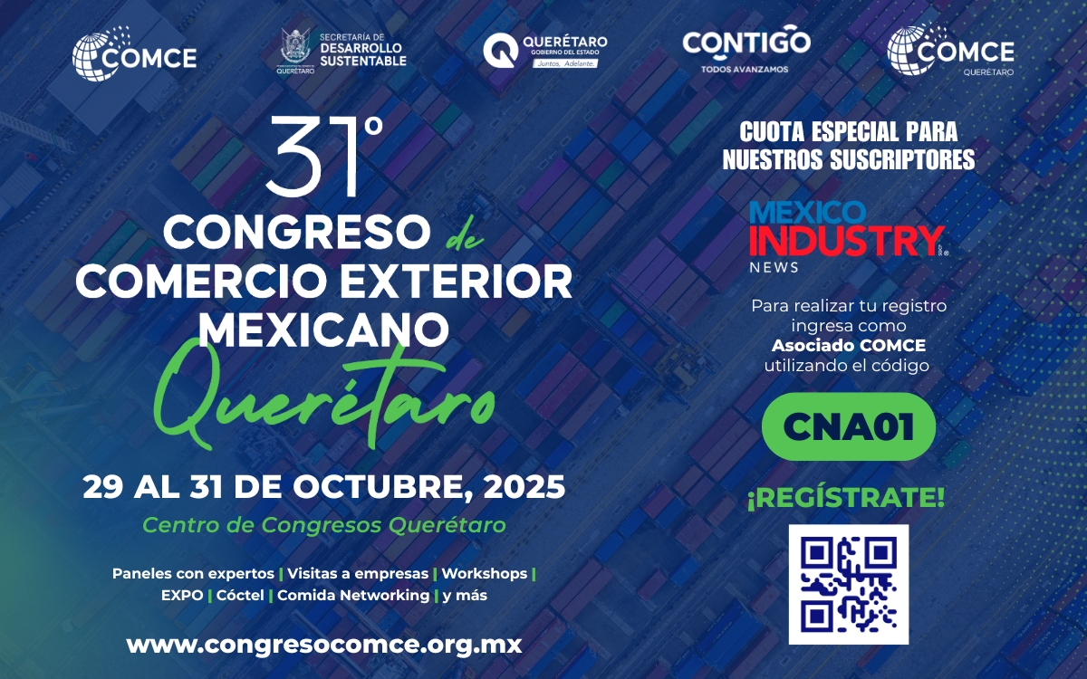 Querétaro será sede del Congreso Mexicano de Comercio Exterior
