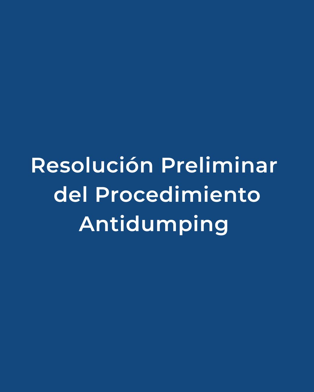 Resolución Preliminar del Procedimiento Antidumping al Sulfato de Amonio Originario de China