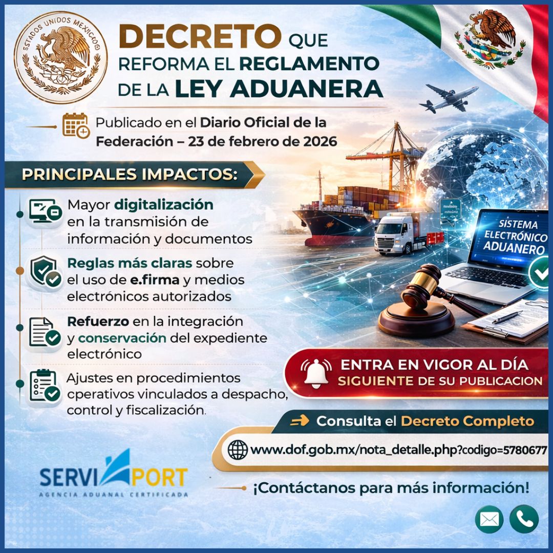 Decreto que Reforma el Reglamento de la Ley Aduanera