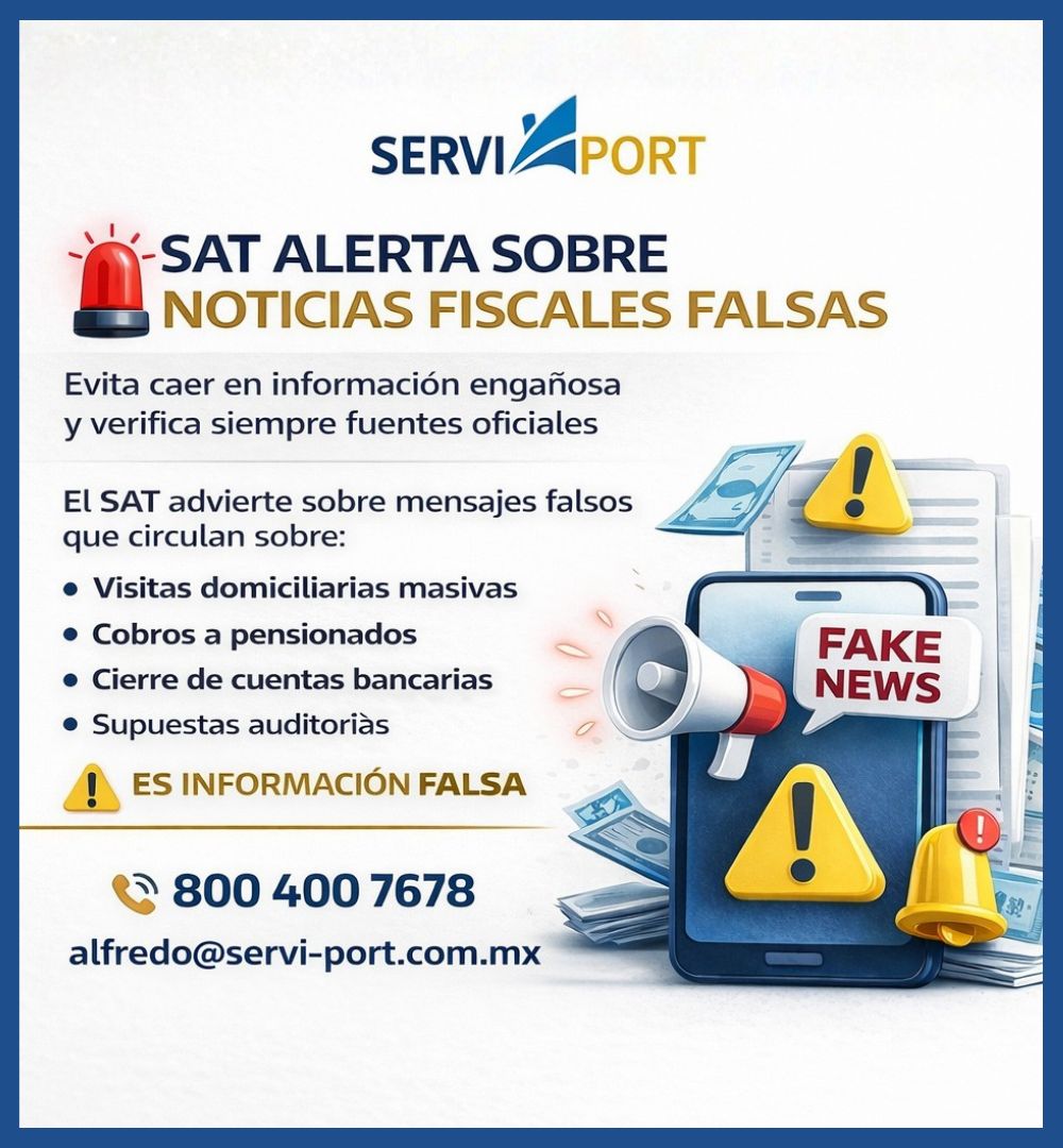 SAT ALERTA SOBRE NOTICIAS FISCALES FALSAS