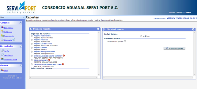 Sistema agencia aduanal, ejemplo 3