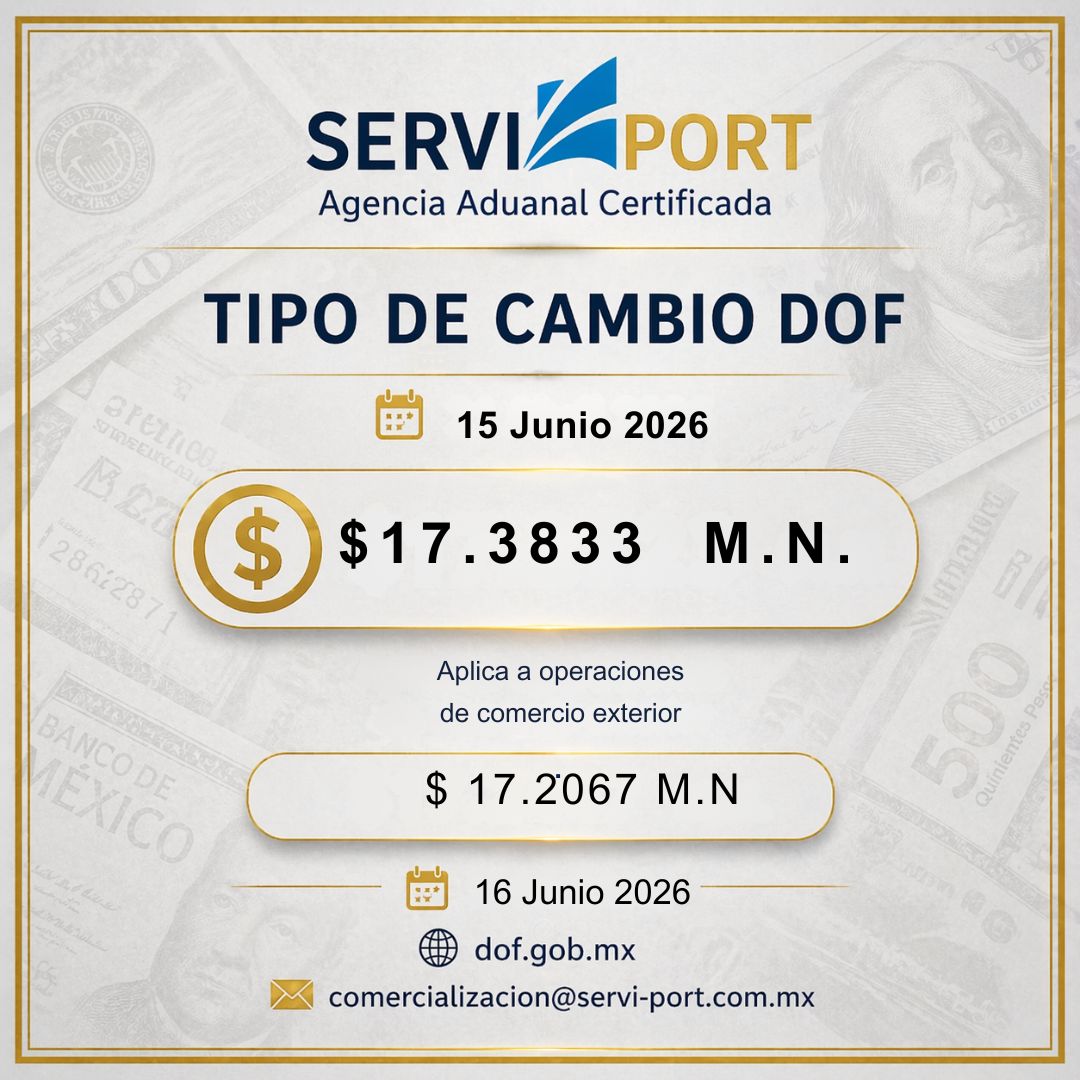 Tipo de Cambio DOF Junio 15, 2026: Referencia Clave para Operaciones de Comercio Exterior