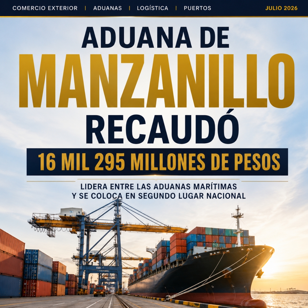 Aduana de Manzanillo recauda más de 16 mil millones de pesos y lidera entre las aduanas marítimas de México