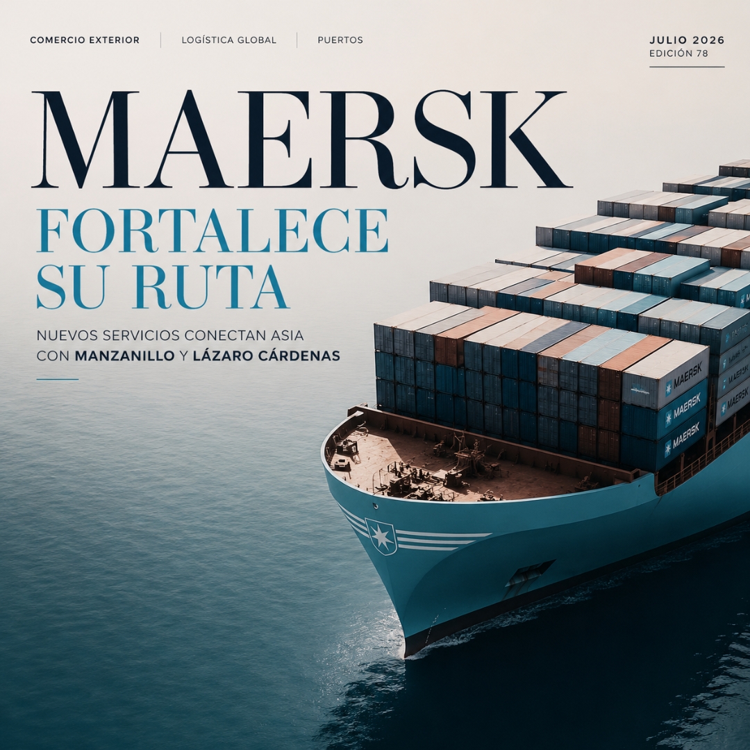 Maersk reorganiza sus servicios entre Asia y México para fortalecer la conectividad con Manzanillo y Lázaro Cárdenas