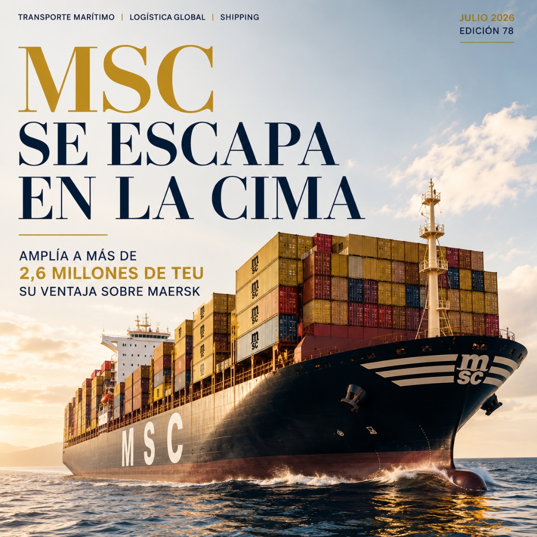 MSC amplía su liderazgo mundial y supera por más de 2.6 millones de TEU la capacidad de Maersk