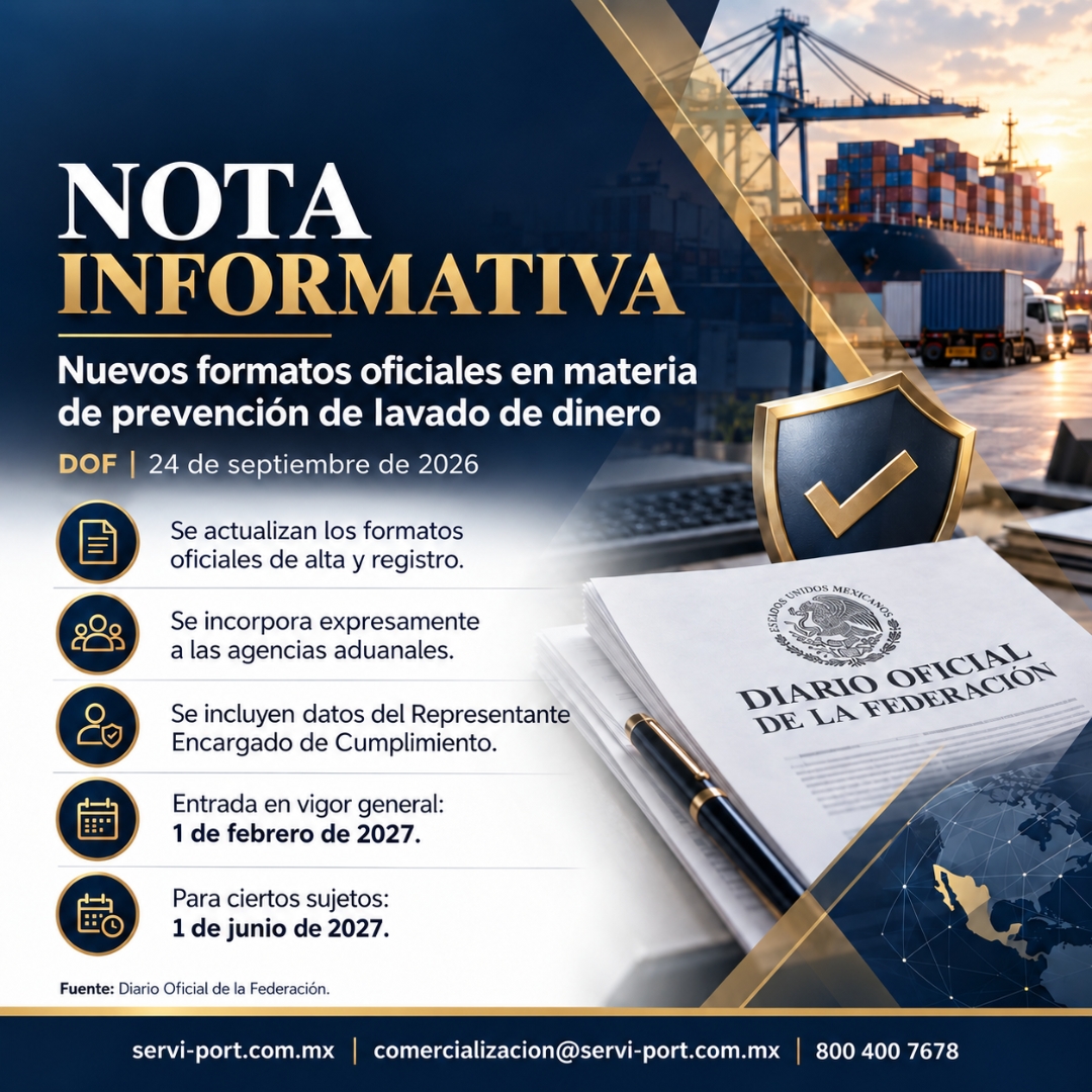 Nuevos formatos oficiales en materia de prevención de lavado de dinero