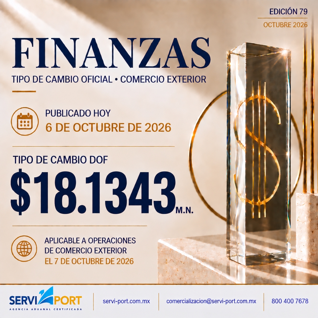 ipo de Cambio DOF para Comercio Exterior | 6 de Octubre de 2026